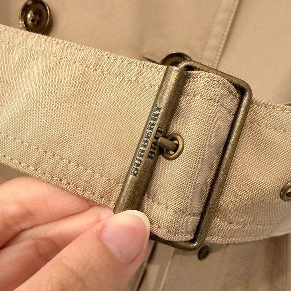 Burberry's Crombrook iconic beige mid-length trench coat size 8UK/S - Picture 6 of 16